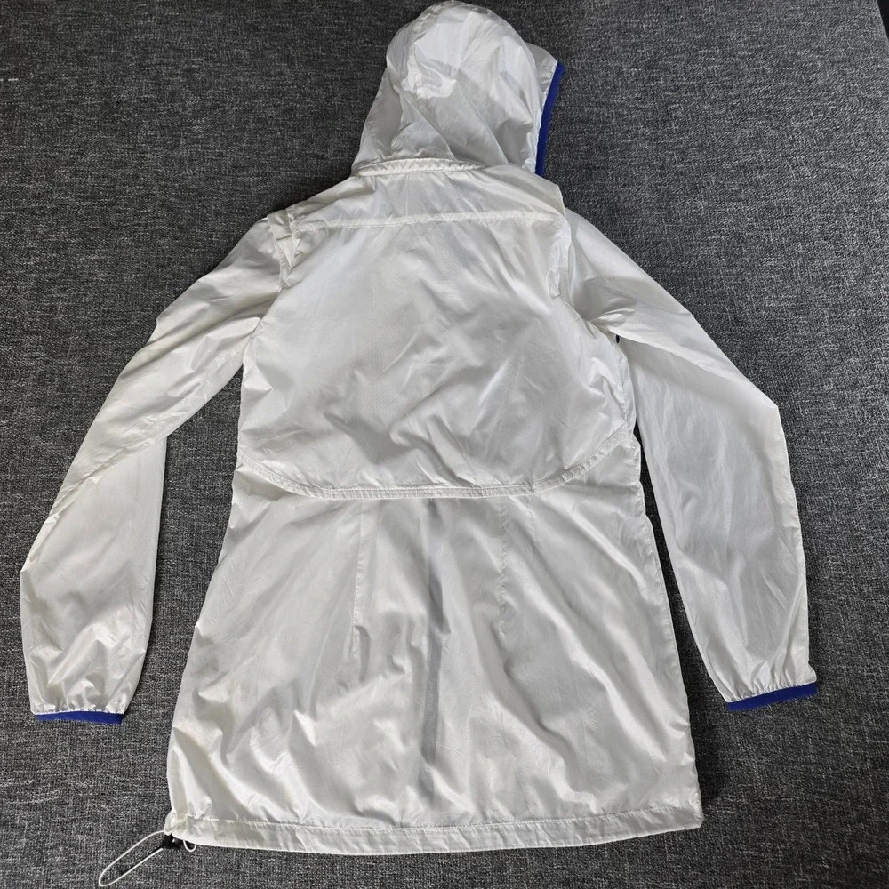 Nike Womens Dri-FIT Running Jacket White Hooded Windbreaker 452793-100 Small